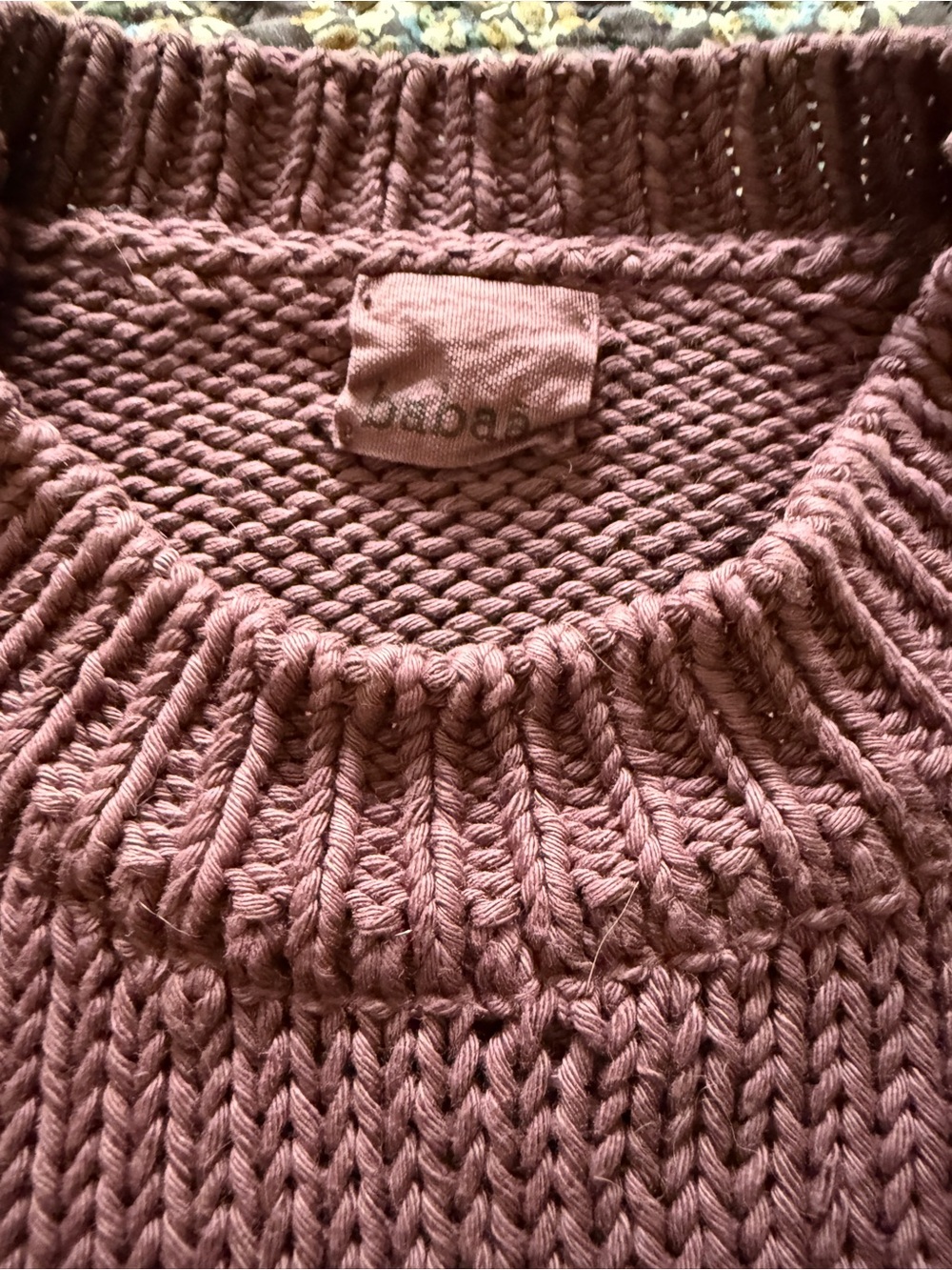 Babaa Cotton Jumper no 16 in Dark Cherry